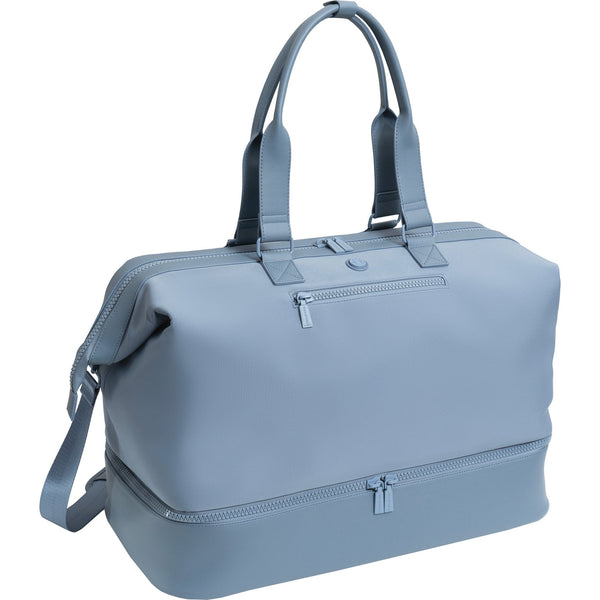 Max Studio Sport Nylon & Faux Leather Drop Bottom Duffel Bag