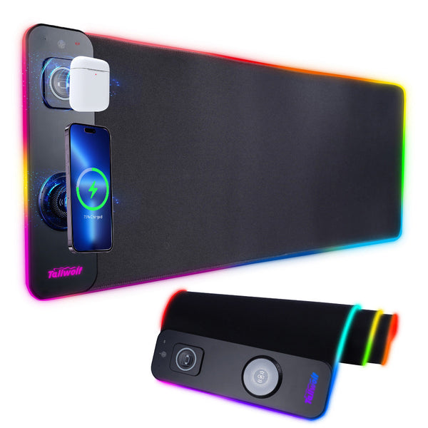 3 in 1 magnetic wireless charging mouse pad desk pad wireless charging luminous mouse pad