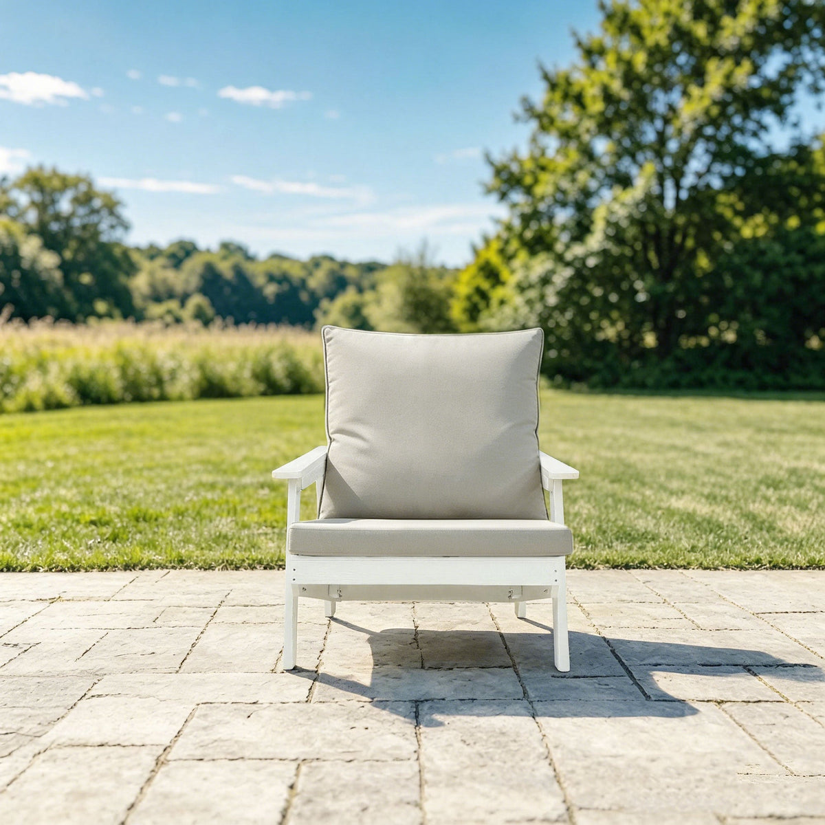 HIPS All-Weather Outdoor Single Sofa with Cushion