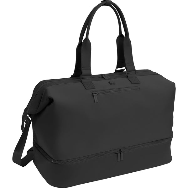 Max Studio Sport Nylon & Faux Leather Drop Bottom Duffel Bag