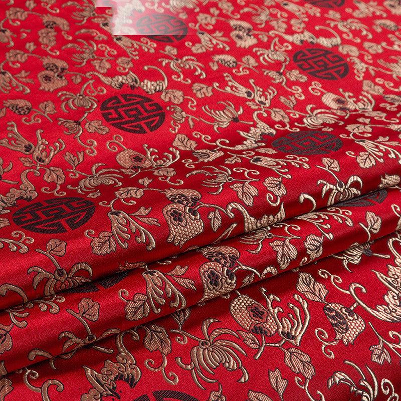 Beautiful Imitation Silk Pomegranate Fabric