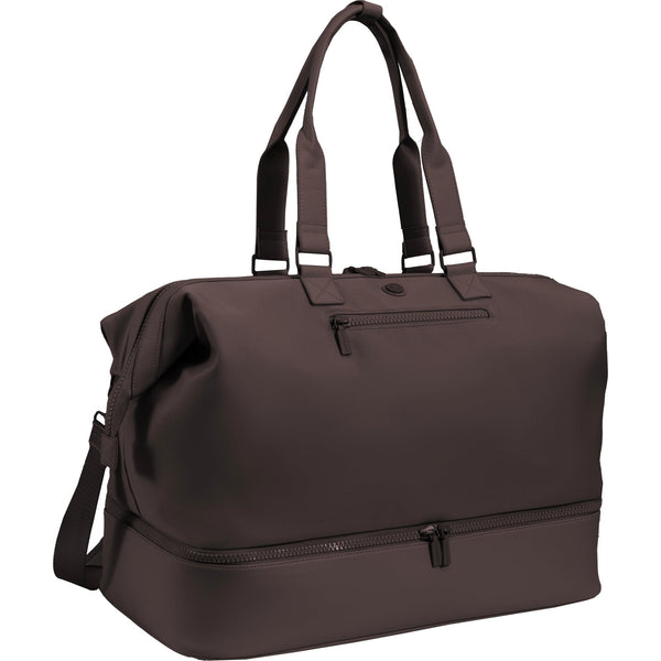 Max Studio Sport Nylon & Faux Leather Drop Bottom Duffel Bag