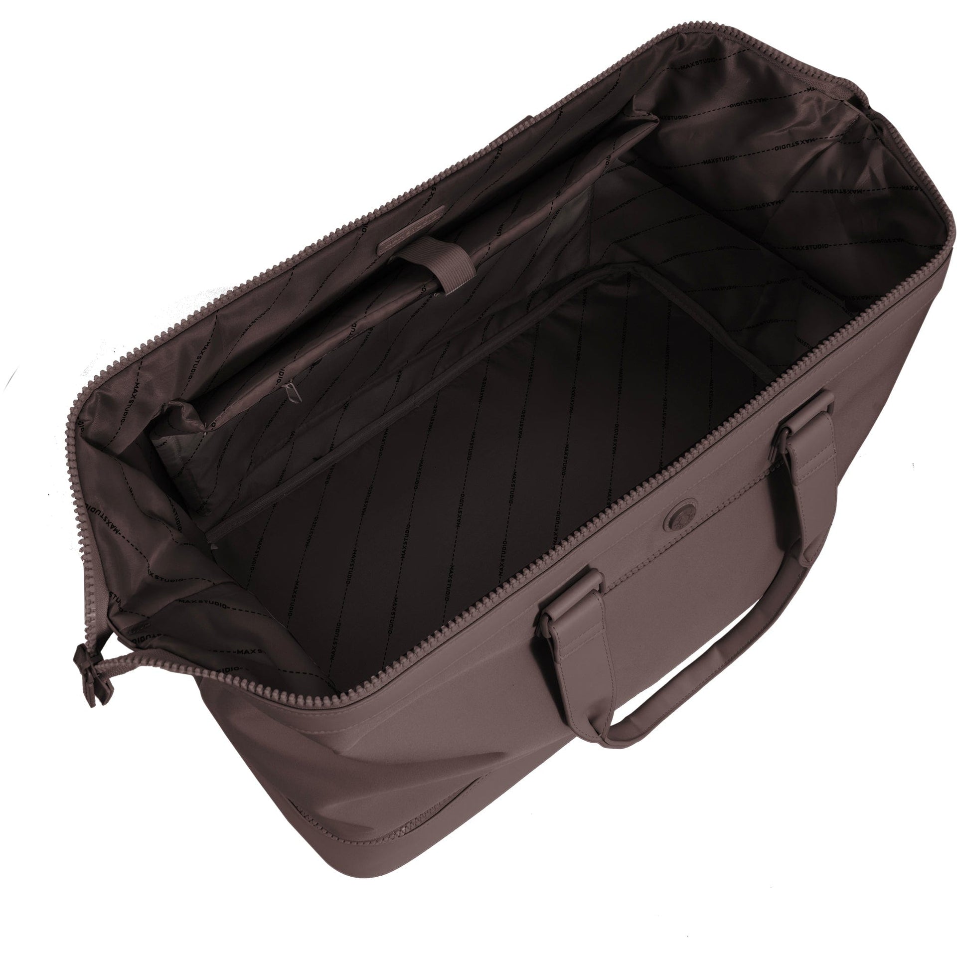 Max Studio Sport Nylon & Faux Leather Drop Bottom Duffel Bag