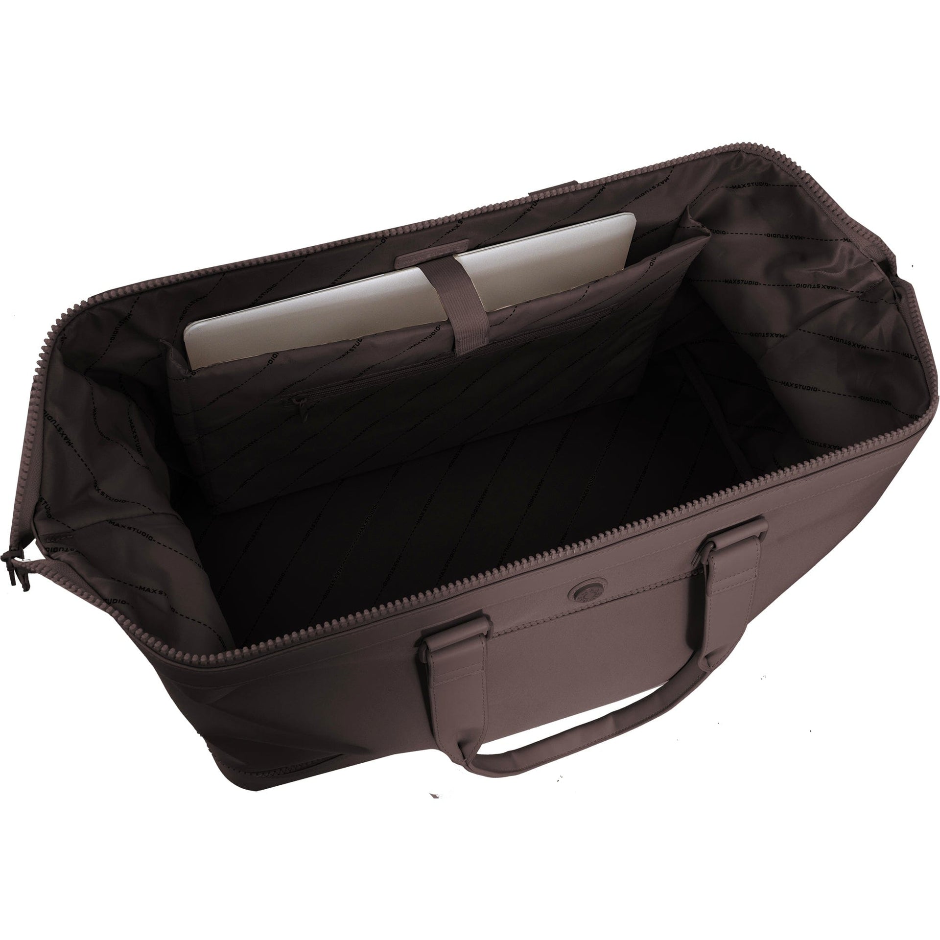 Max Studio Sport Nylon & Faux Leather Drop Bottom Duffel Bag