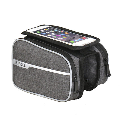 B-SOUL Bicycle Bag Front Beam Bag Mountain Bike Bag Touch Screen Mobile Phone Bag Upper Tube Bag Riding Equipment Accessories