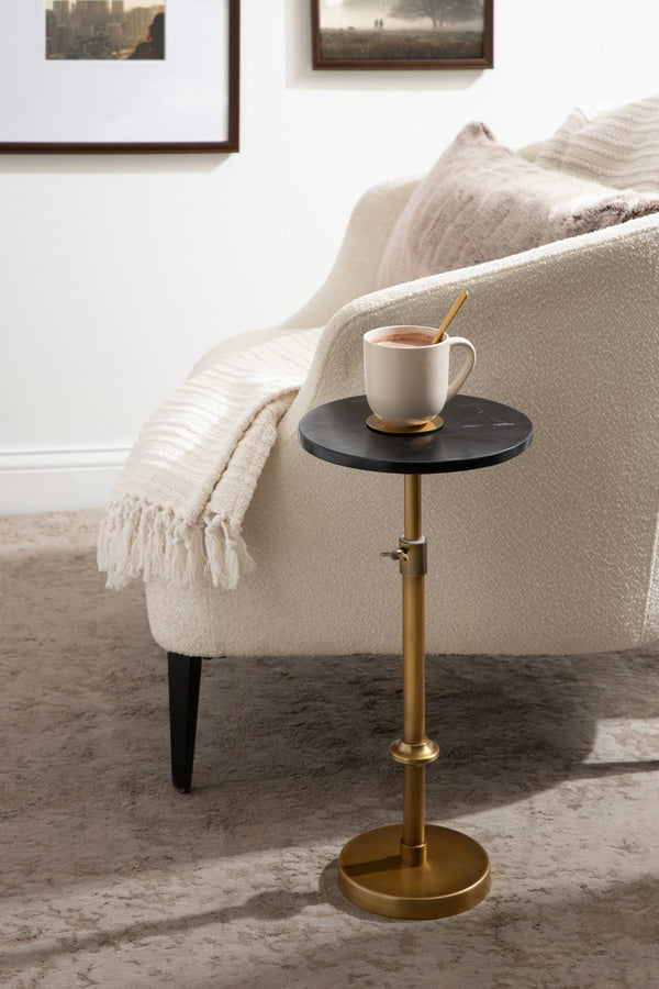 Engles Adjustable Marble Table and Plant Stand