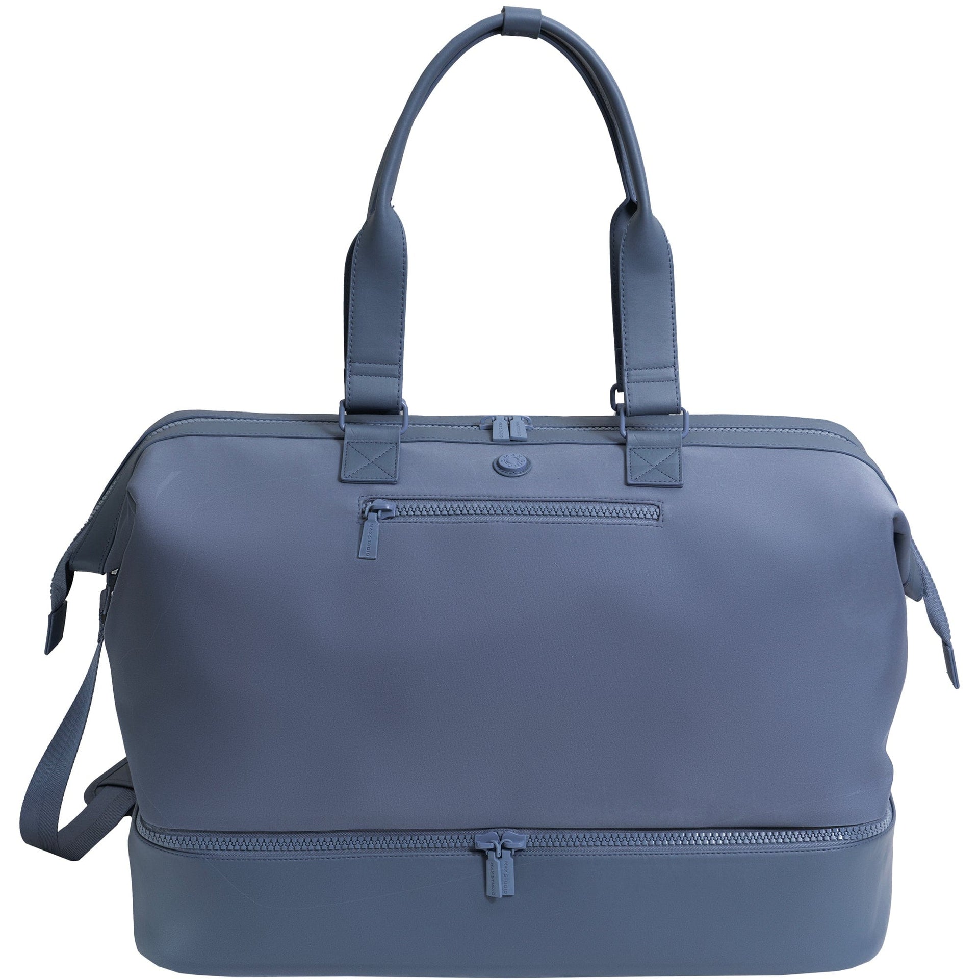 Max Studio Sport Nylon & Faux Leather Drop Bottom Duffel Bag