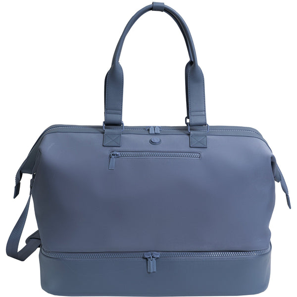 Max Studio Sport Nylon & Faux Leather Drop Bottom Duffel Bag
