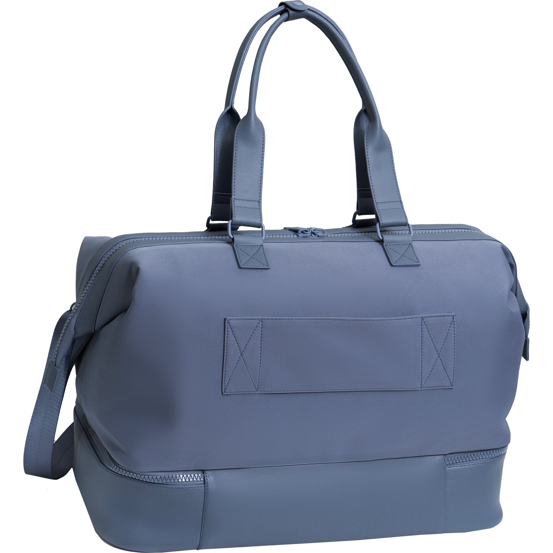 Max Studio Sport Nylon & Faux Leather Drop Bottom Duffel Bag