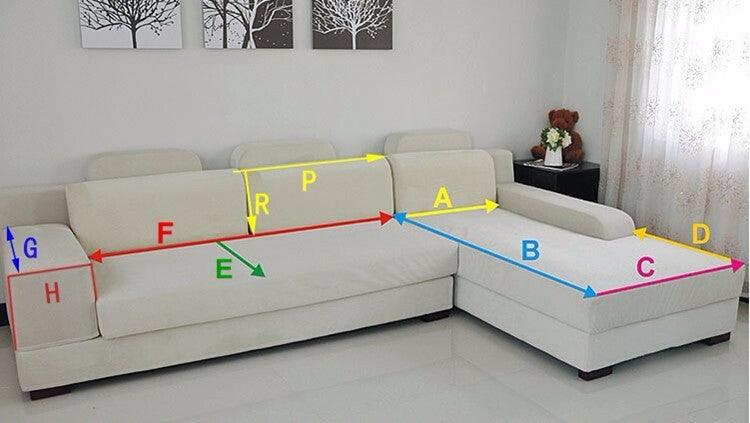 Non-Slip Sectional Couch Cover with Lace, Furniture Protector for Dogs, Pets, and Kids II