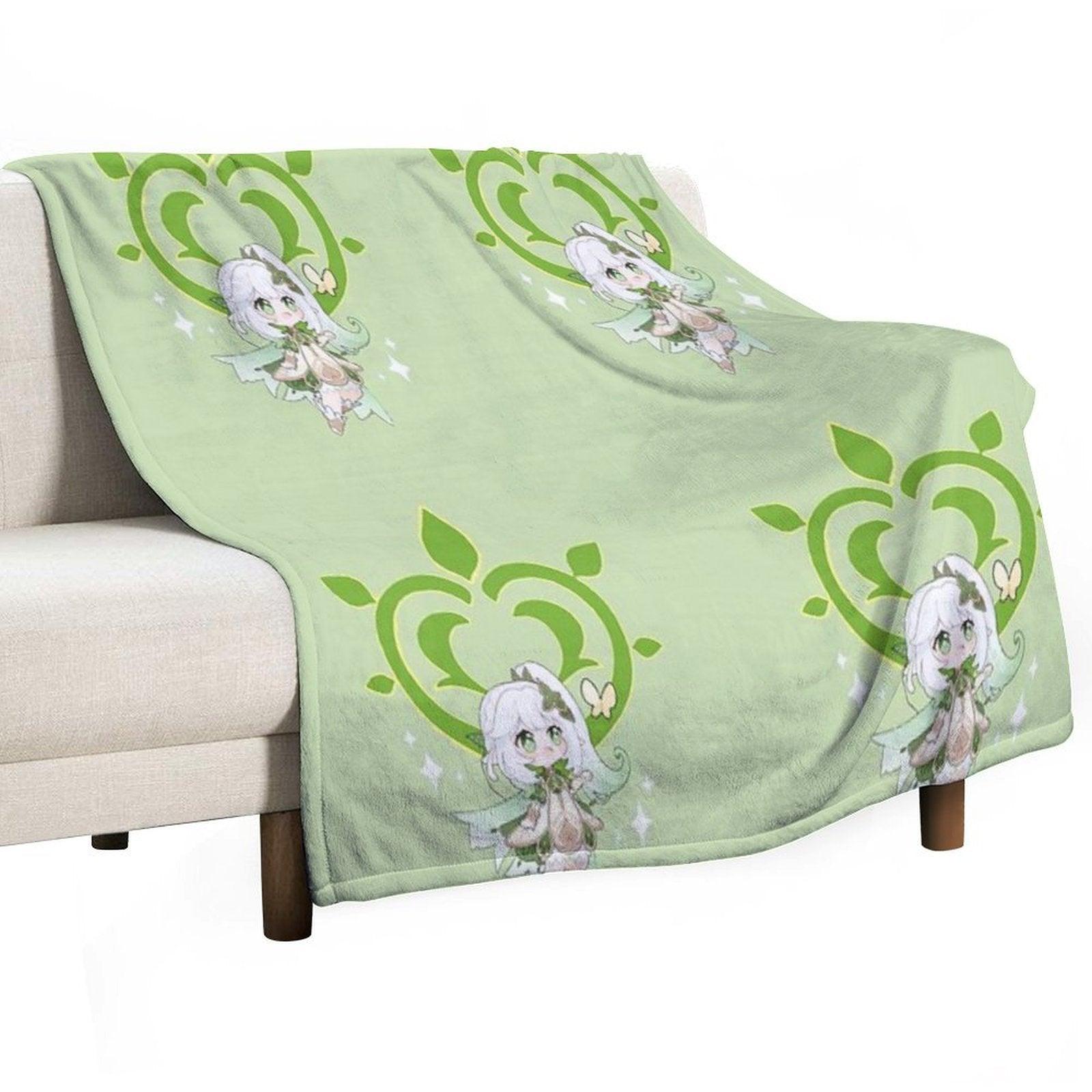 Dendro Archon. Genshin Impact. Nahida Throw Blanket