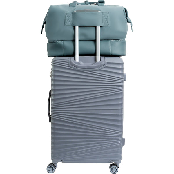 Max Studio Sport Nylon & Faux Leather Drop Bottom Duffel Bag