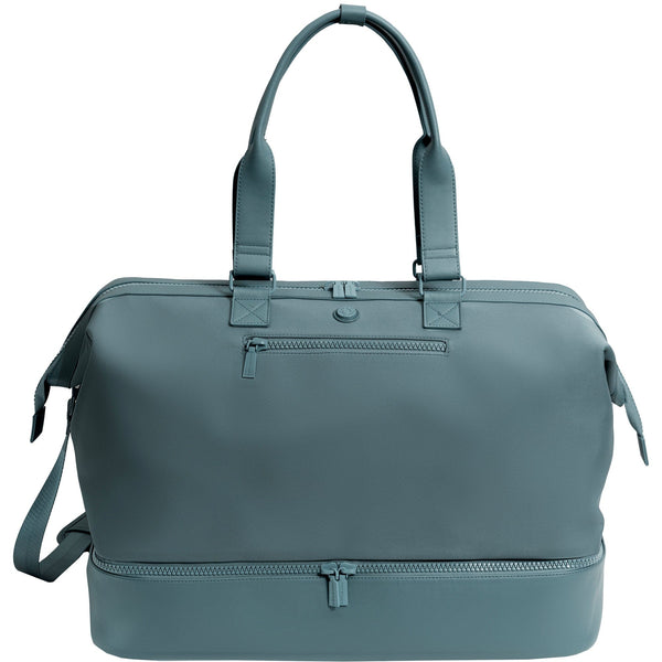 Max Studio Sport Nylon & Faux Leather Drop Bottom Duffel Bag