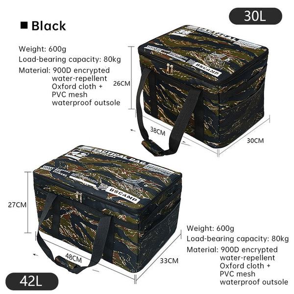 Outdoor storage bag, large - capacity foldable storage box, camping gear for picnic, portable, water - resistant