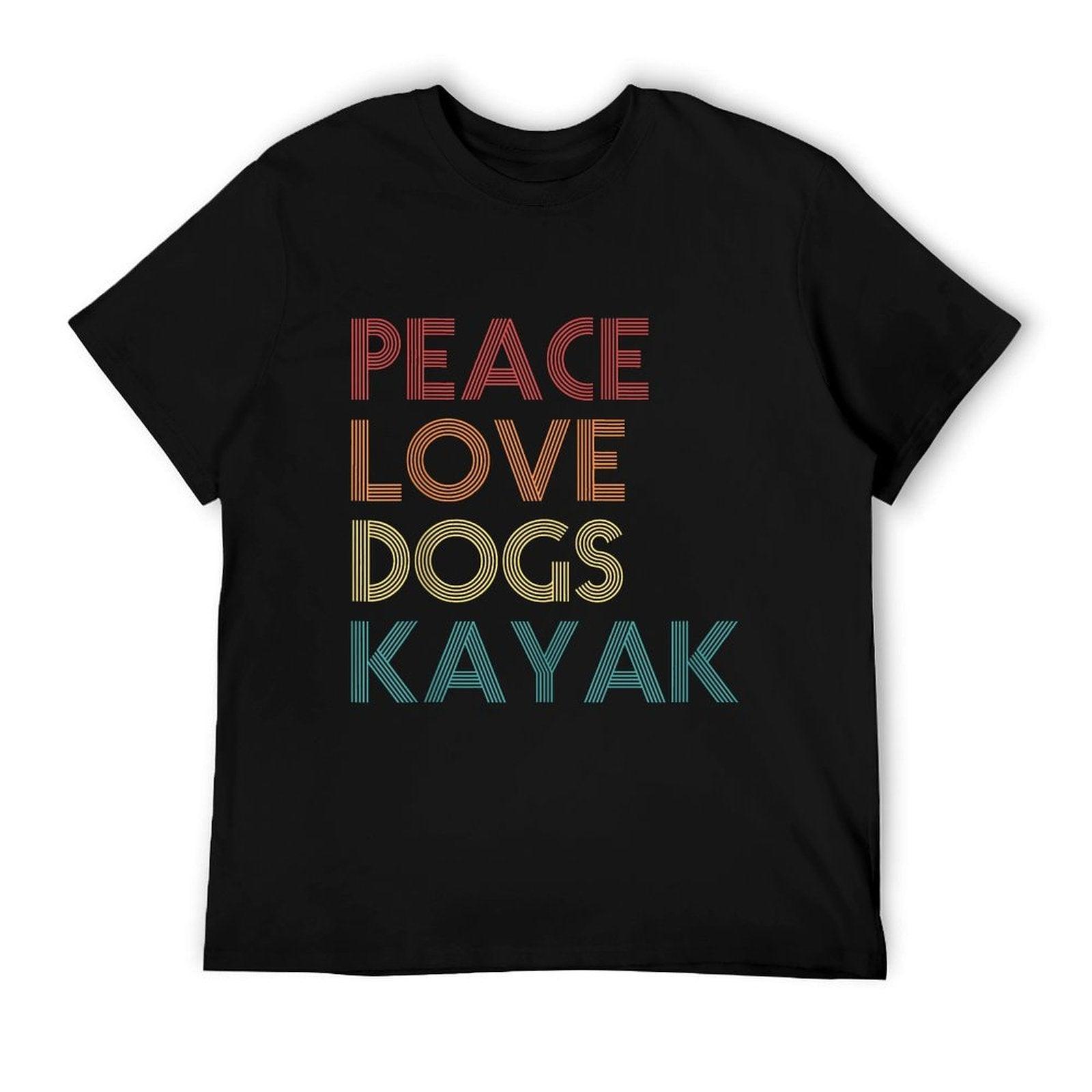 Kayaker Kayaking Apparel Kayak And Dog Lovers Vintage Retro T-Shirt