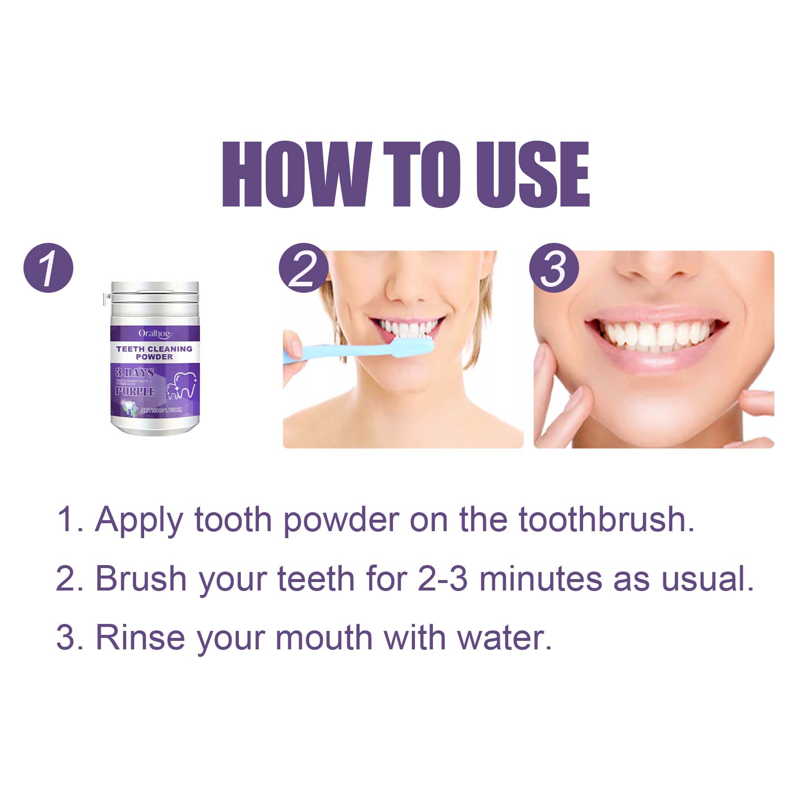 Teeth Cleaning Powder, Fresh Breath Tartar Stone White Teeth Cleaning Powder Oral Care