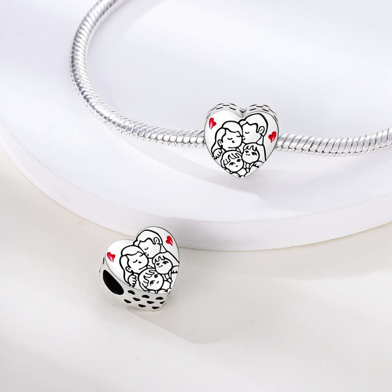 family and friendship series love bead pendant DIY Pan Jiazhu