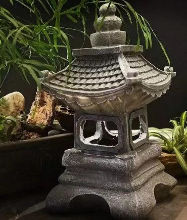 Japanese Style Solar GD Zen Garden Resin Lamp Landscape Resin