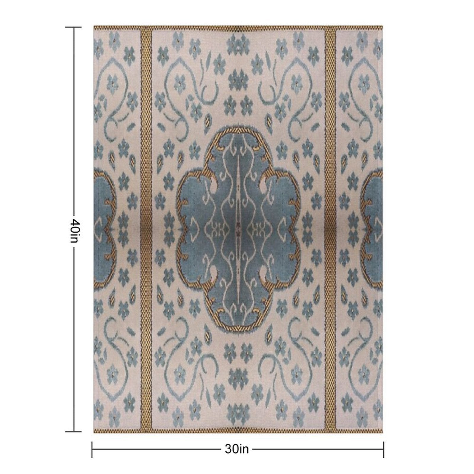 Arabian Rug Print Wrinkle-free Throw Blanket