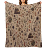 Rustic Brown Cozy Crone Throw Blanket
