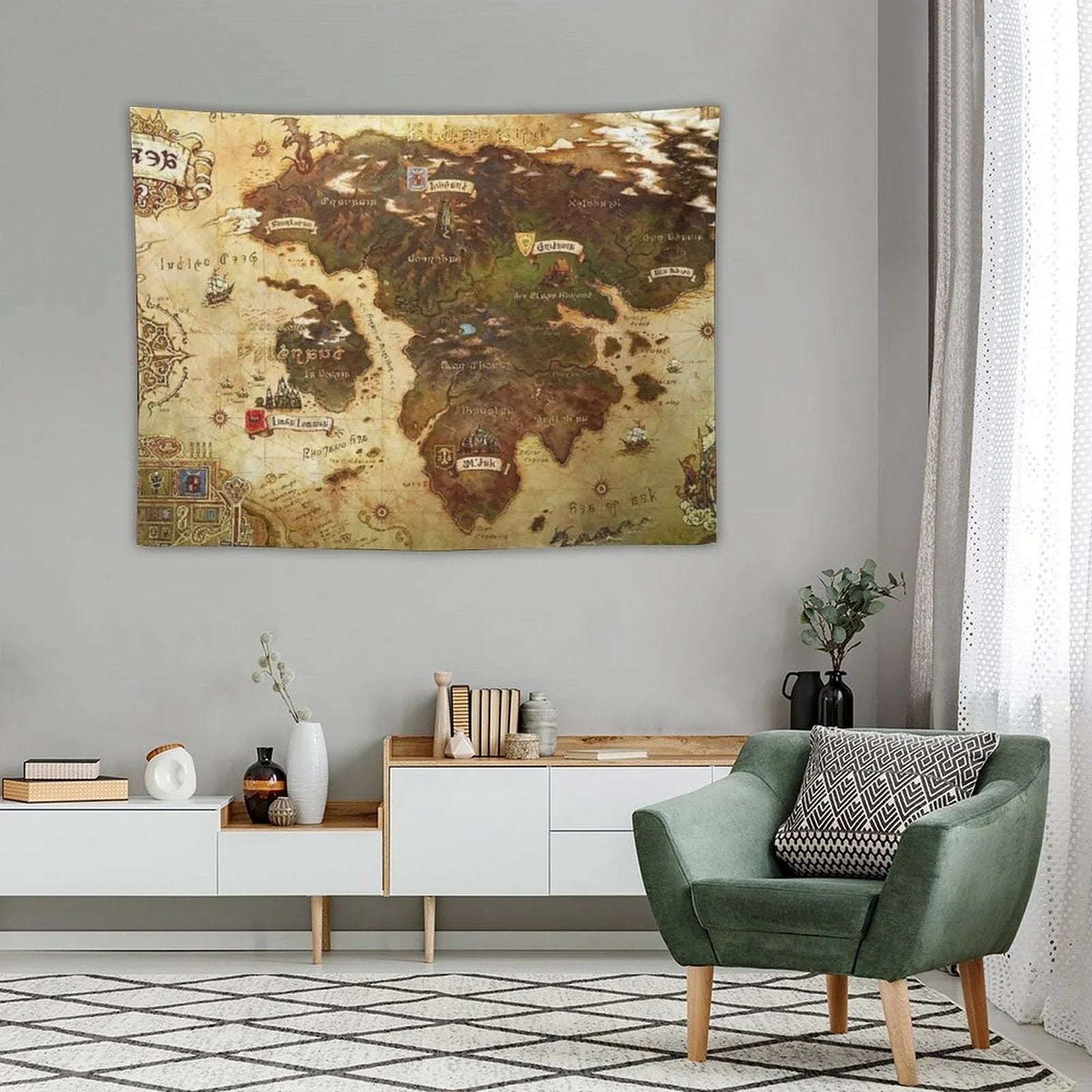 Eorzea FFXIV Map Tapestry