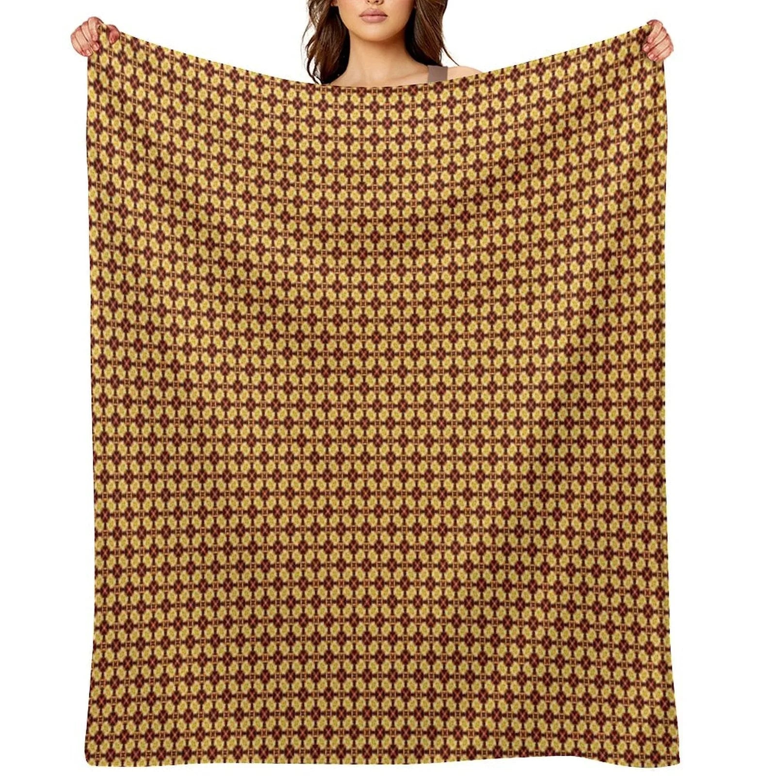 Bright Fiery Flowers Throw Blanket