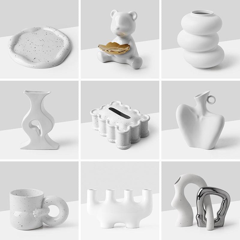 Ceramic Simple White Vase Nordic Home Decoration