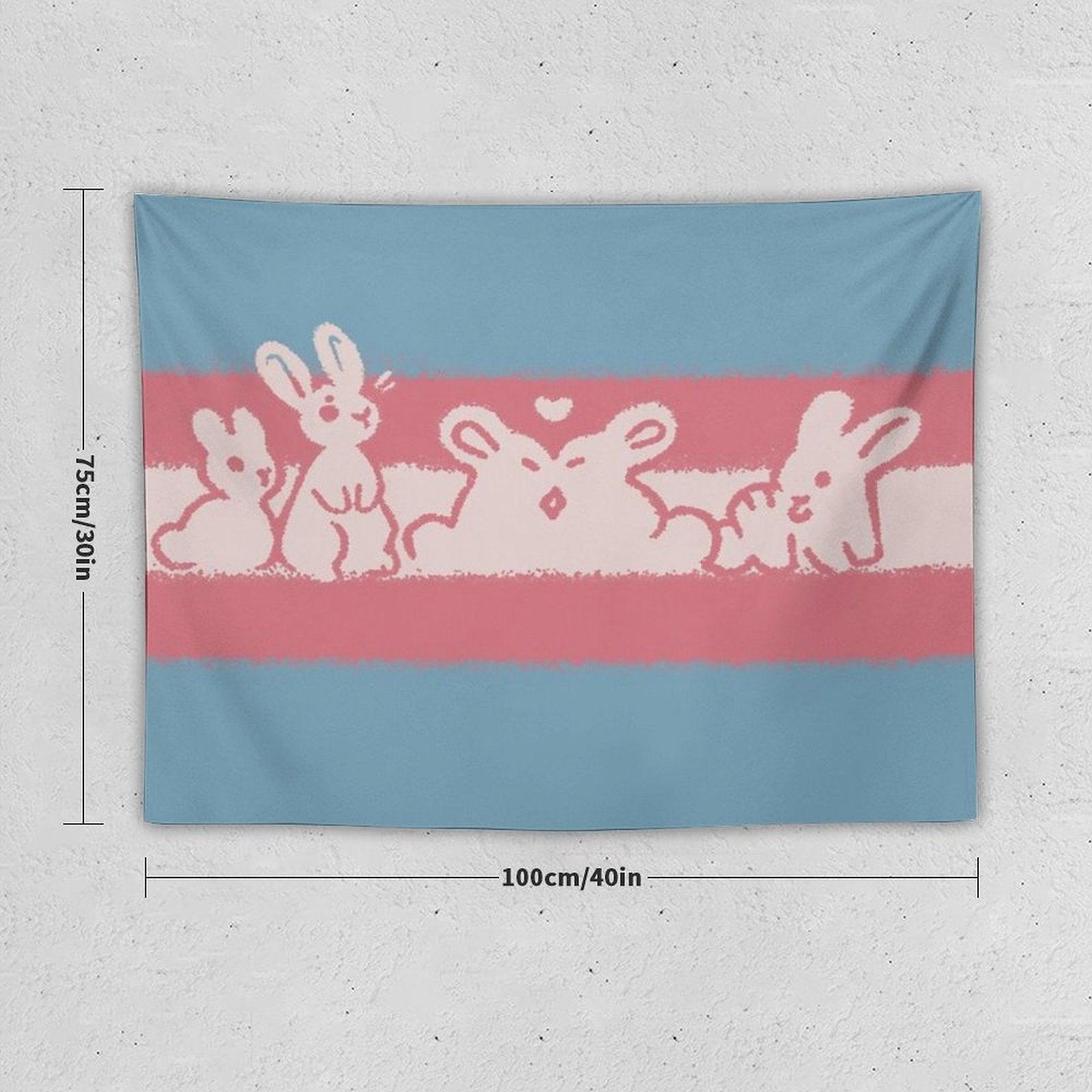 Trans Bun Flag Tapestry