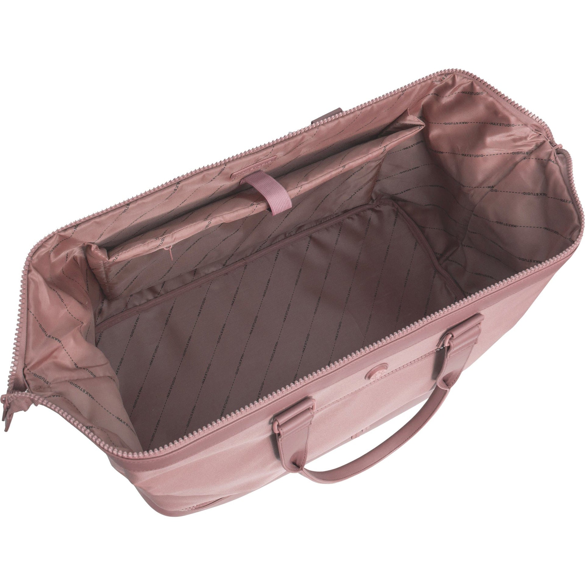 Max Studio Sport Nylon & Faux Leather Drop Bottom Duffel Bag