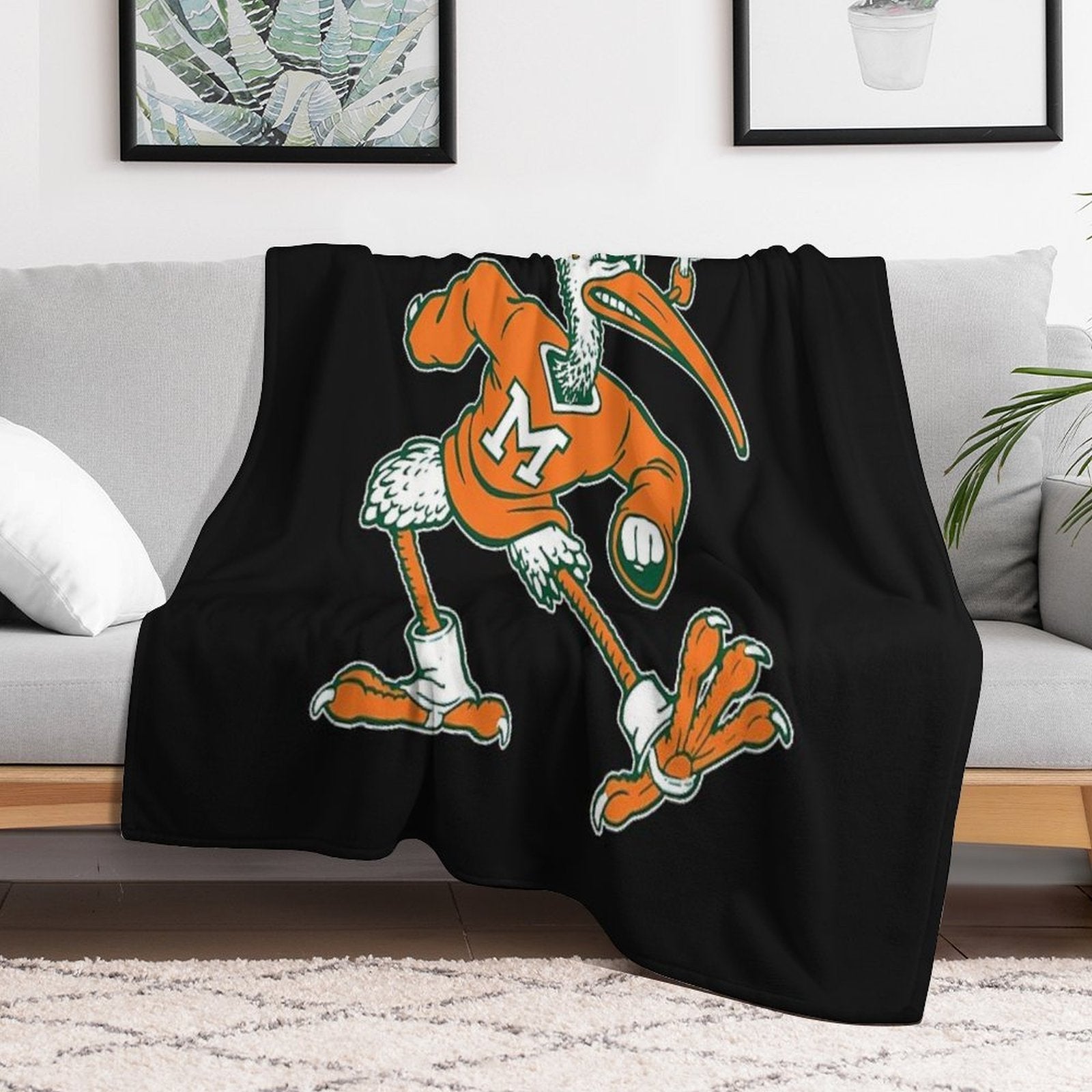 Vintage Sebastian Mascot Of Univ Velvety-soft Throw Blanket