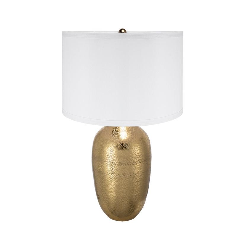 Modern Traditional Fabric Drum Shade Table Lamp