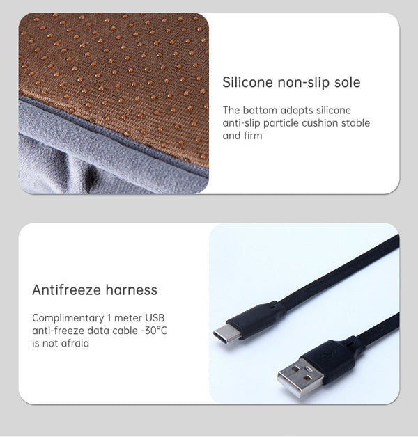 45X45cm USB Heating 3-speed Thermostat Cushion Office Sedentary Car Home Dual-use Winter Warm Physiotherapy Electric Heating Pad
