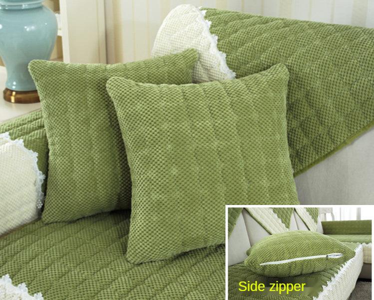 Non-Slip Sectional Couch Cover with Lace, Furniture Protector for Dogs, Pets, and Kids II