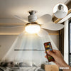 LED 30W Ceiling Fan Light E27 with Remote Control for Dimming Suitable for Living Room, Study, Household Use, 85-265V