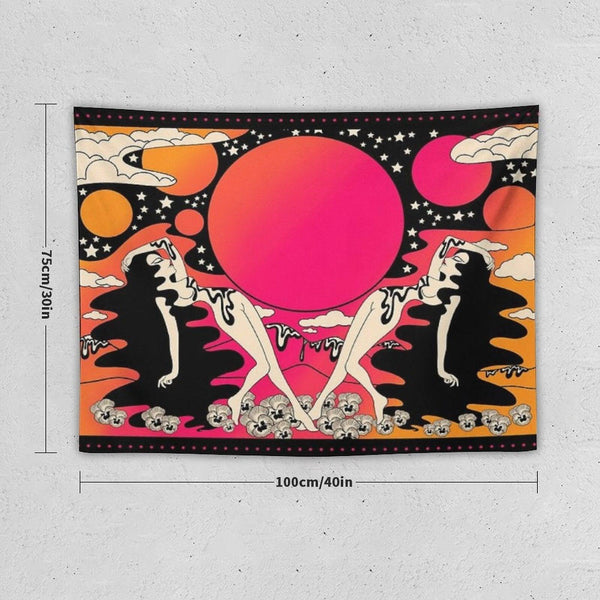Groovy Ladies at Sunset Tapestry