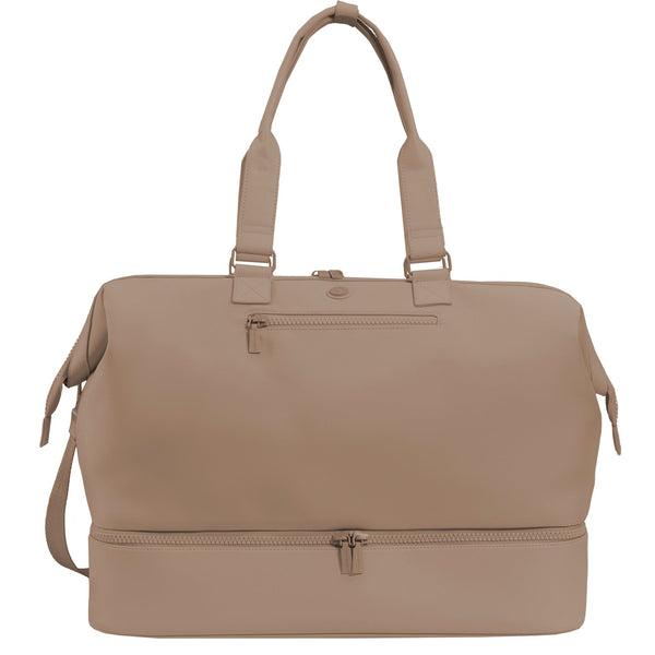 Max Studio Sport Nylon & Faux Leather Drop Bottom Duffel Bag