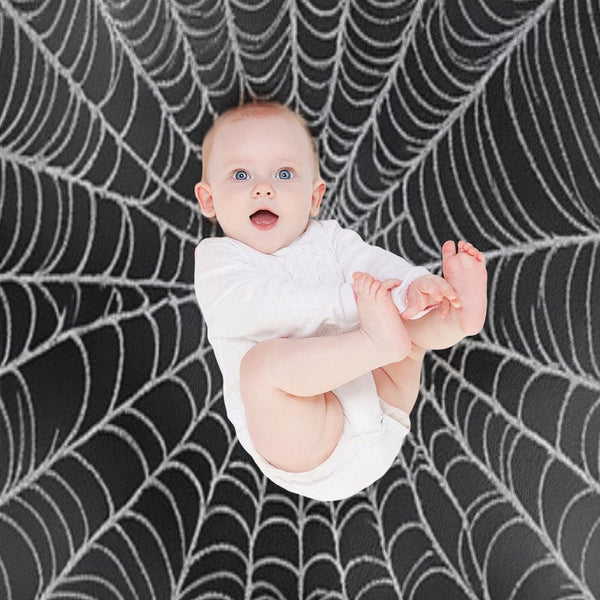 Spider Web Halloween Wrinkle-free Throw Blanket