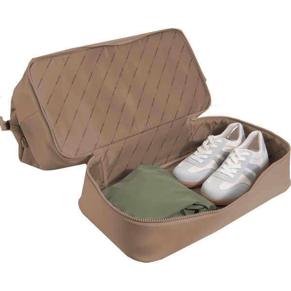 Max Studio Sport Nylon & Faux Leather Drop Bottom Duffel Bag