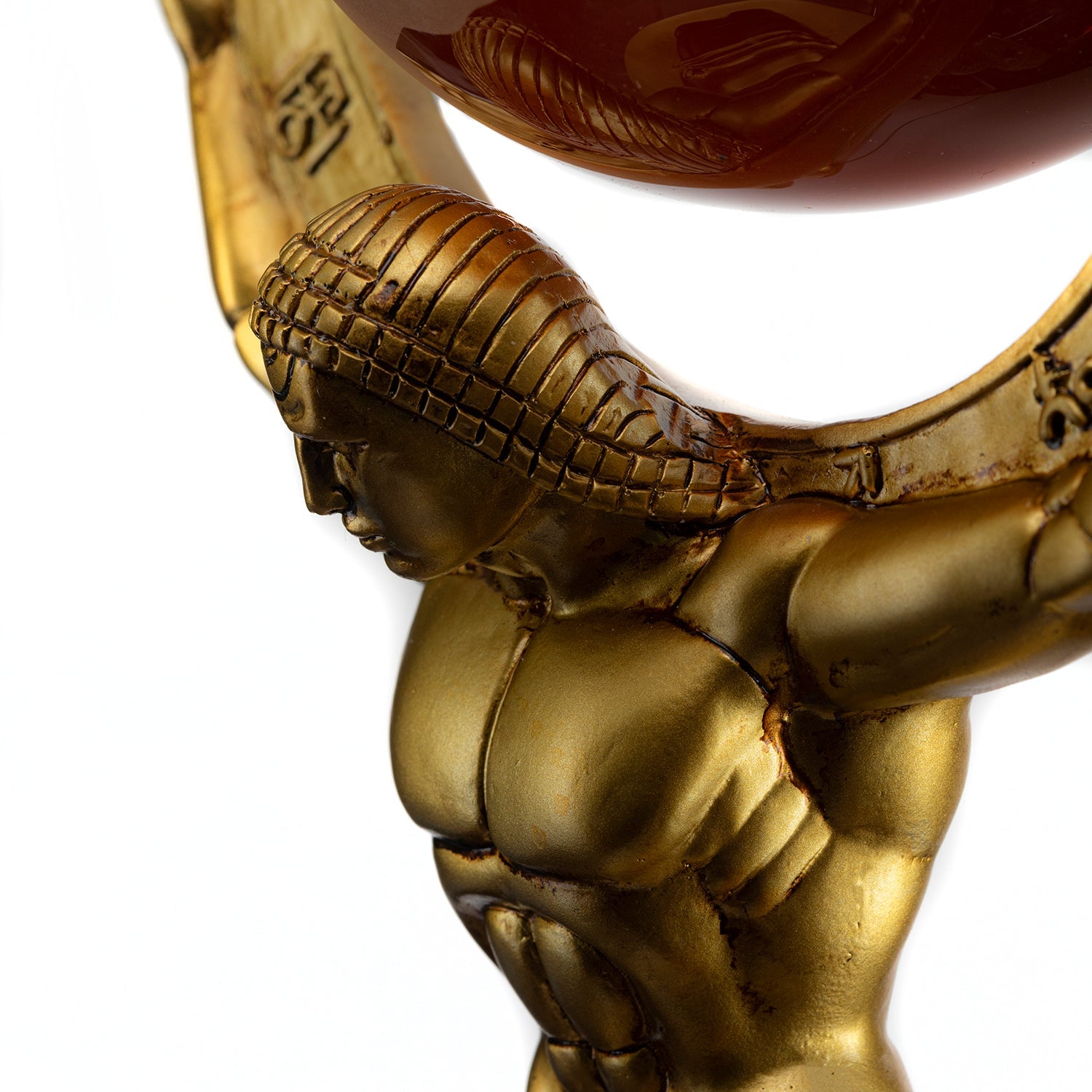 Atalas Bronze World Globe Whiskey Decanter Premium Barware Gift