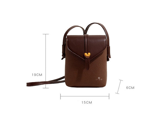 Vintage Fashion Heart Crossbody Shoulder Purse