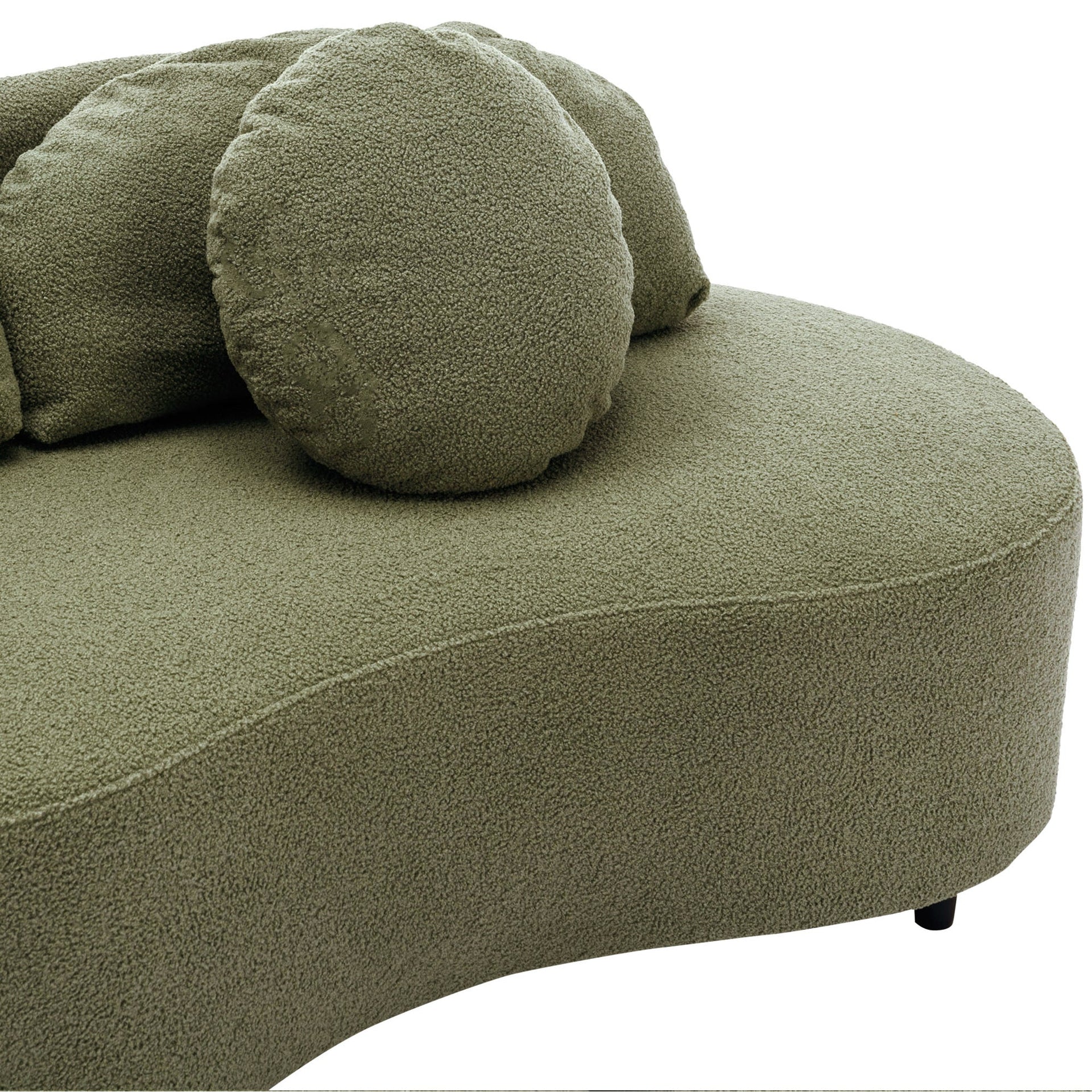 103.5'  Modern Living Room Sofa Lamb Velvet Upholstered Couch Furniture for Home or Office(Old SKU:SG000860AAF),Green