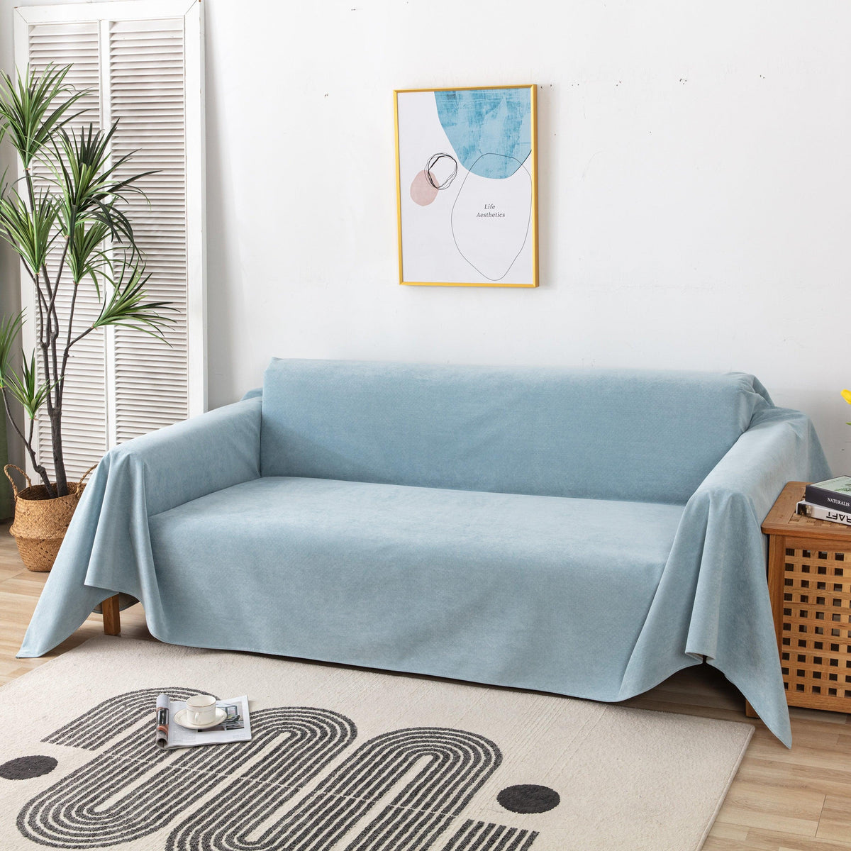 Waterproof Scratch-Resistant Furniture Covers for Pets, Non-Slip Couch Cover Throw