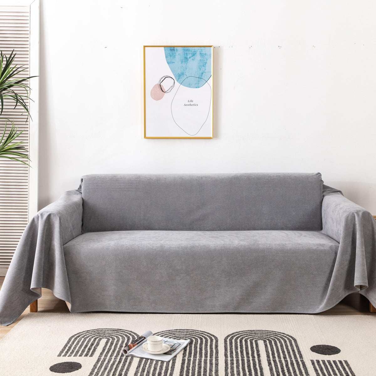 Waterproof Scratch-Resistant Furniture Covers for Pets, Non-Slip Couch Cover Throw