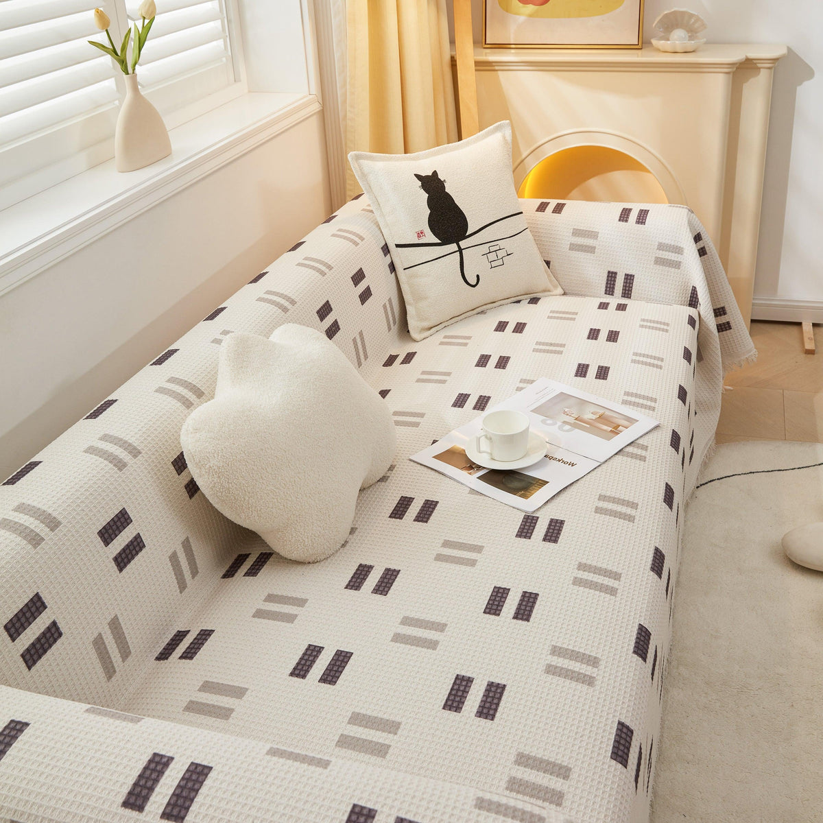 High-Quality Fabric Non-Slip Sofa Cover Throw, Throw Blankets for Couch, Furniture Covers for Pets