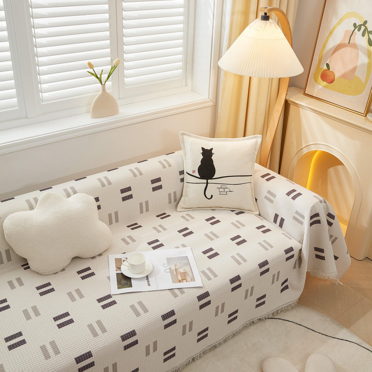 High-Quality Fabric Non-Slip Sofa Cover Throw, Throw Blankets for Couch, Furniture Covers for Pets