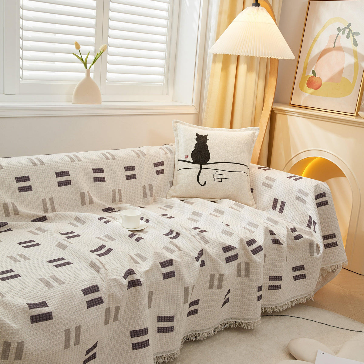 High-Quality Fabric Non-Slip Sofa Cover Throw, Throw Blankets for Couch, Furniture Covers for Pets