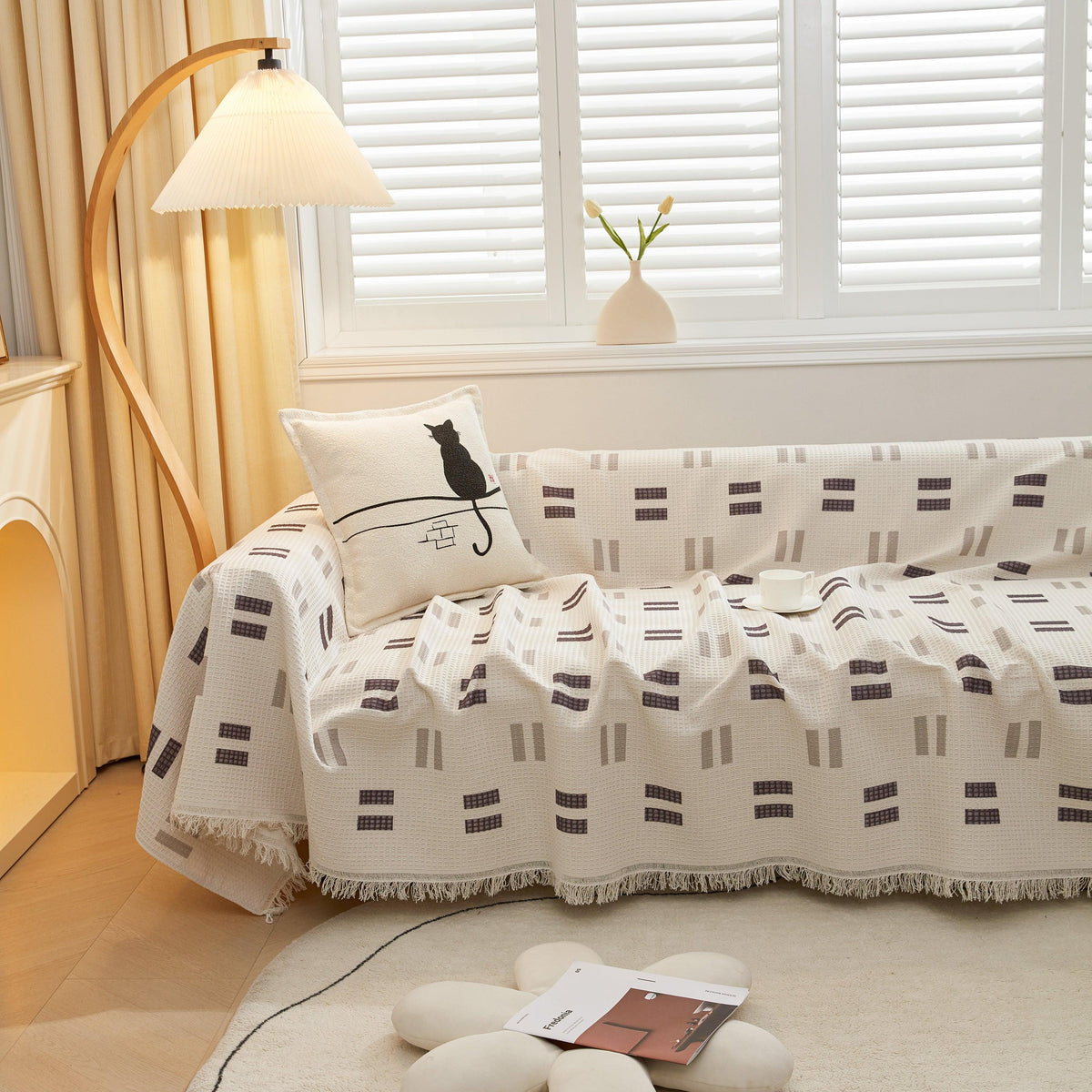 High-Quality Fabric Non-Slip Sofa Cover Throw, Throw Blankets for Couch, Furniture Covers for Pets
