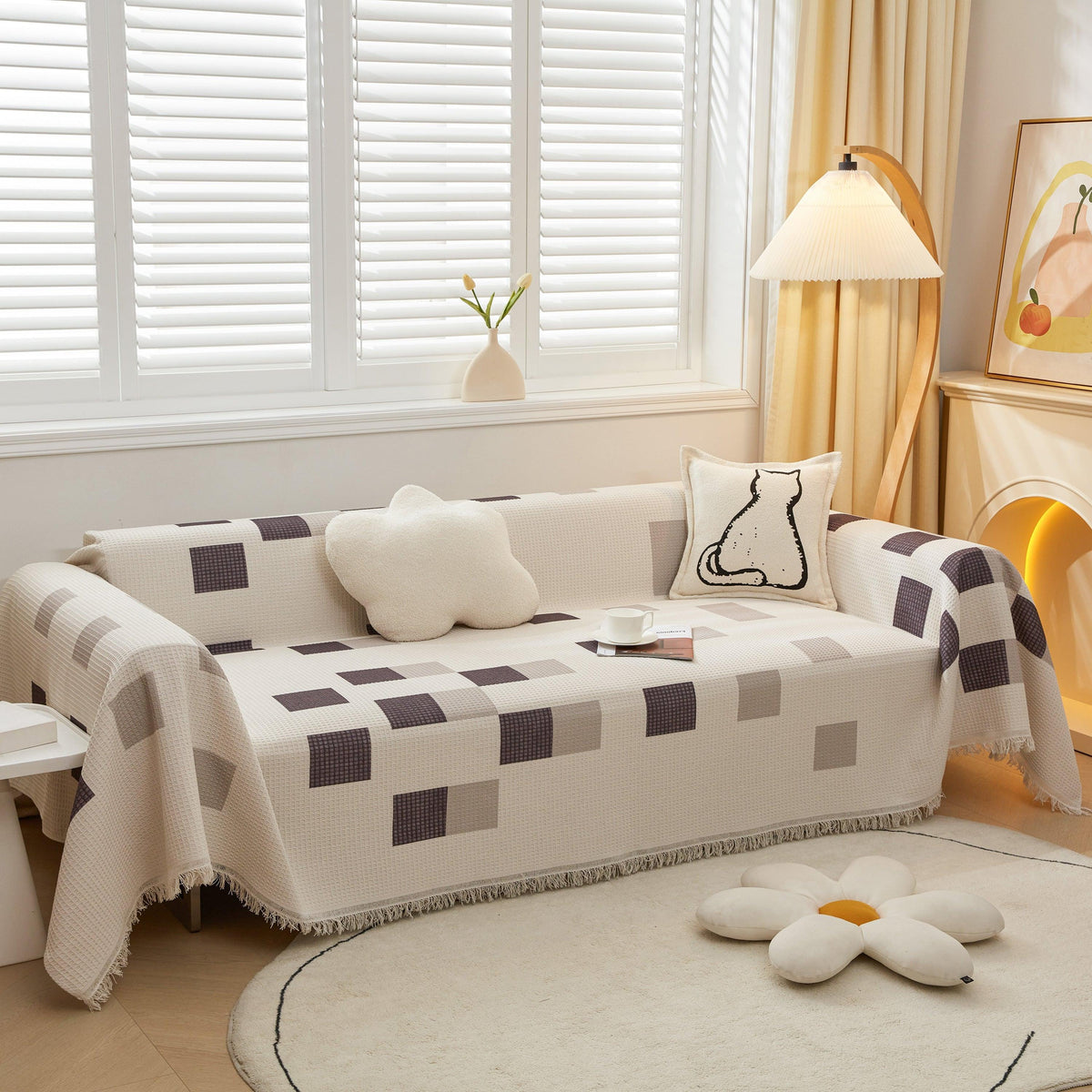 High-Quality Fabric Non-Slip Sofa Cover Throw, Throw Blankets for Couch, Furniture Covers for Pets