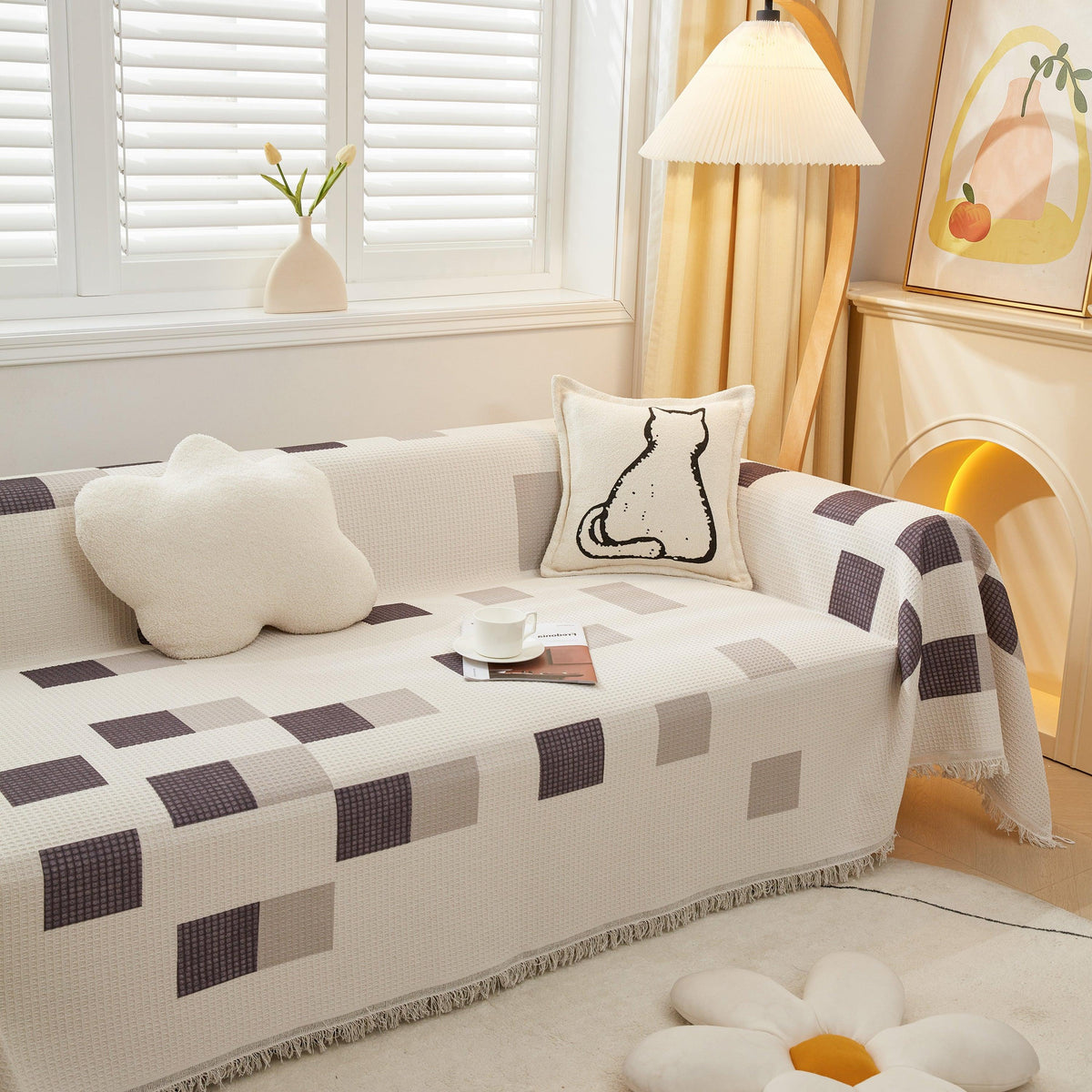 High-Quality Fabric Non-Slip Sofa Cover Throw, Throw Blankets for Couch, Furniture Covers for Pets