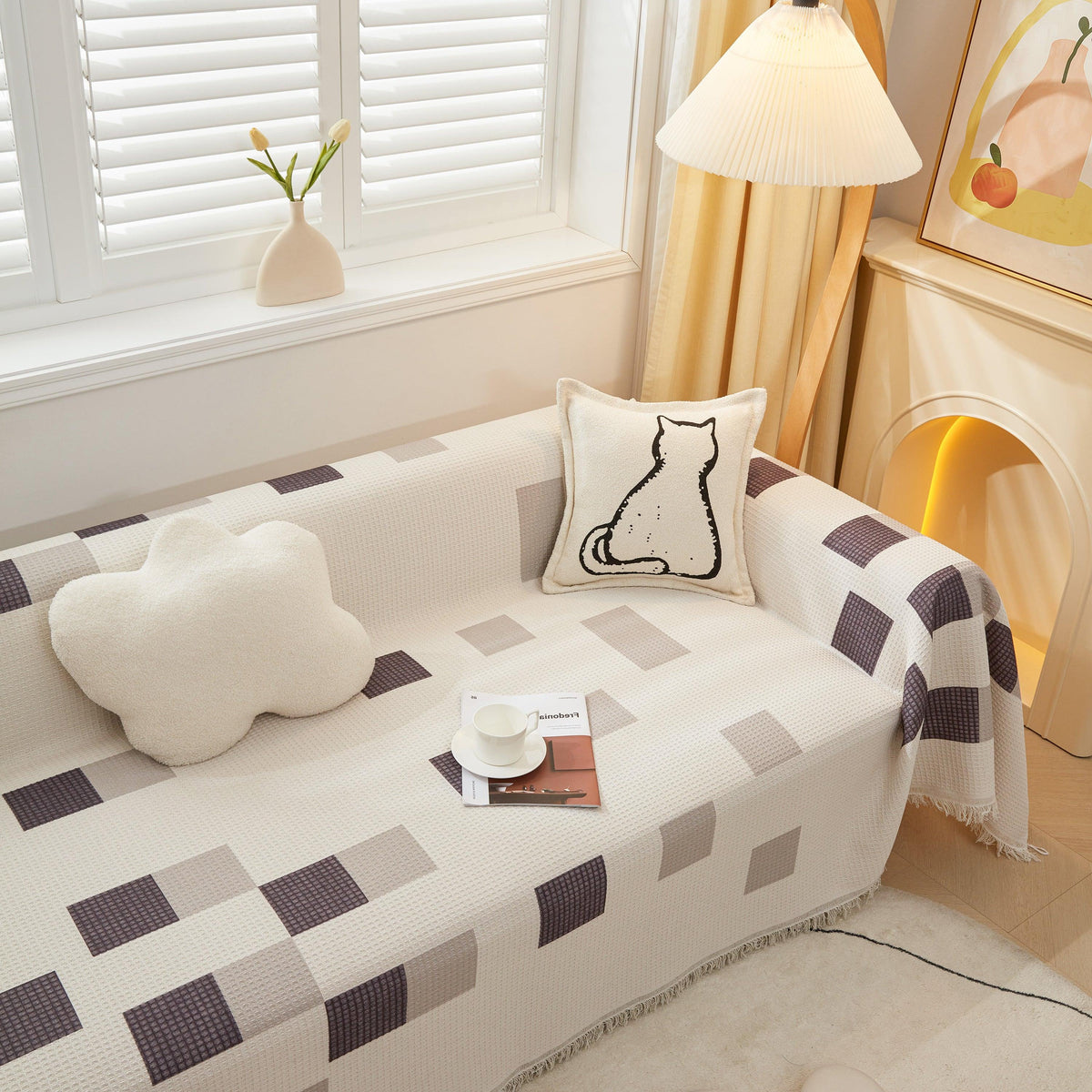 High-Quality Fabric Non-Slip Sofa Cover Throw, Throw Blankets for Couch, Furniture Covers for Pets